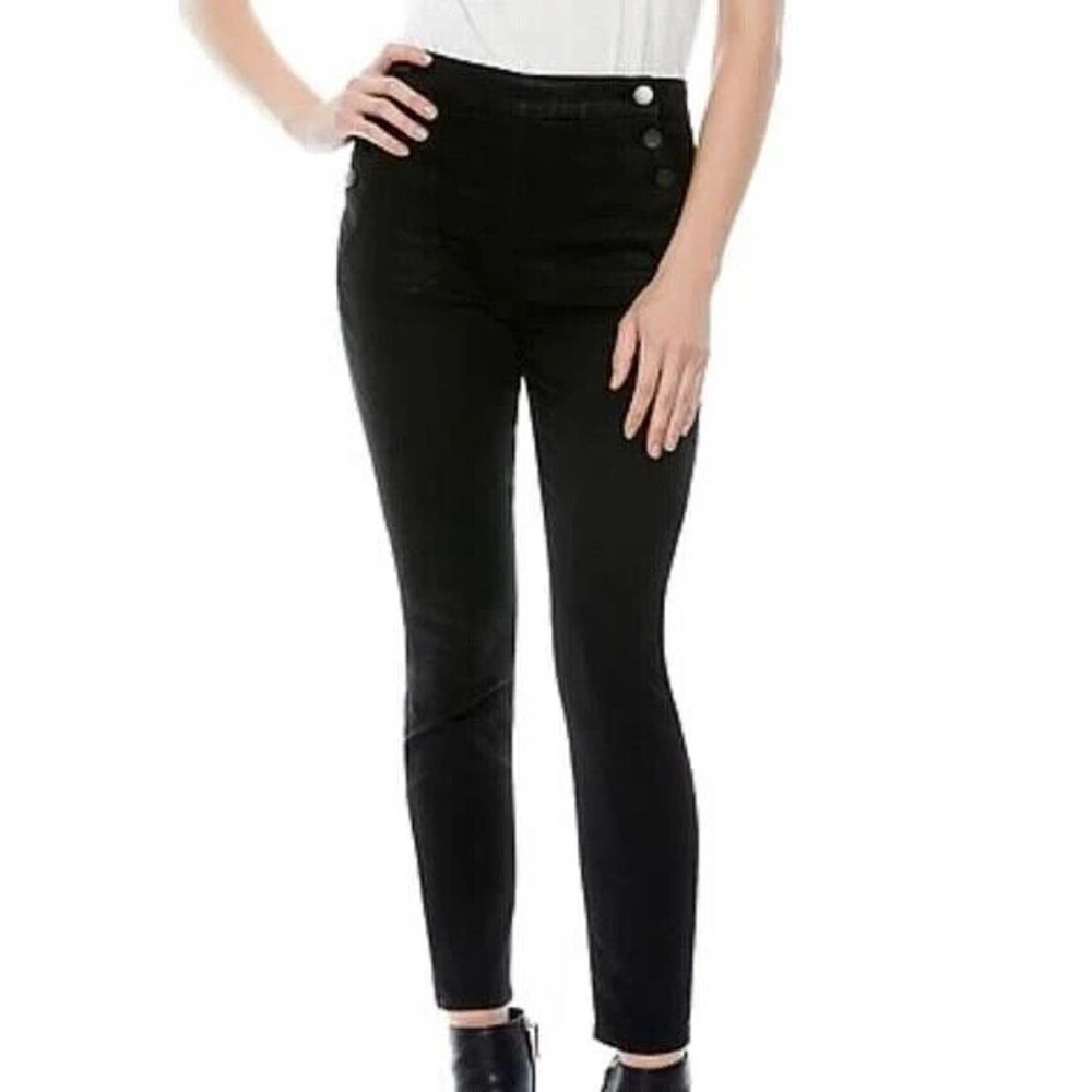 Alice + Olivia BLACK Jeans High Rise Skinny, Riding Pants Size 24 MSRP $195